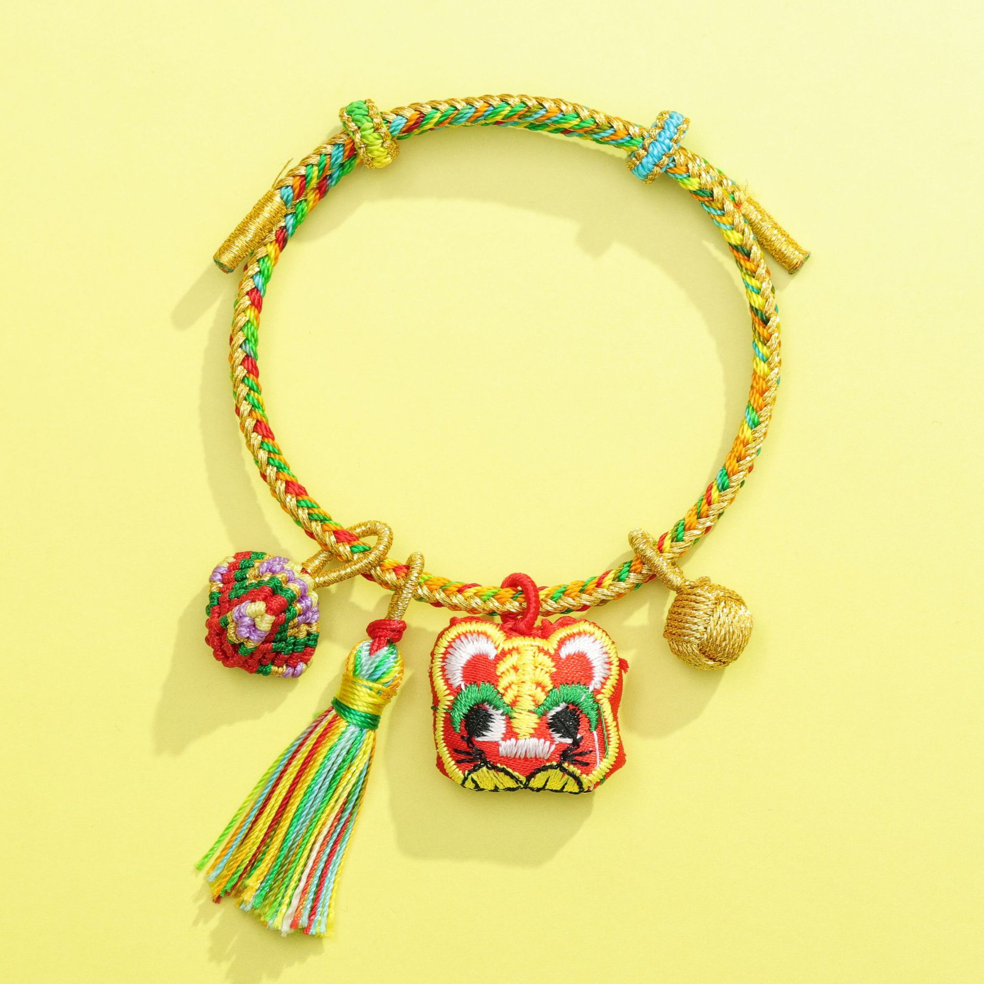 Double-drawn colorful rope hydrangea tiger tassel colorful rice dumplings