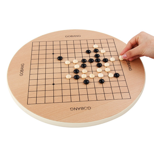 Large wooden two-in-one backgammon, flying chess, checkers, children's kindergarten educational board game board game toy