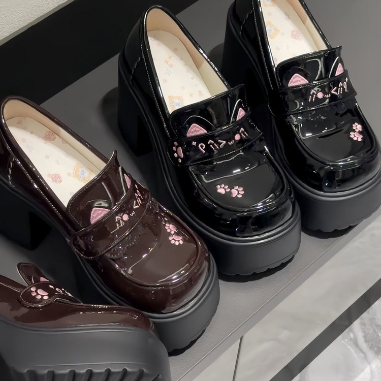 Spring Japanese shoes platform heels