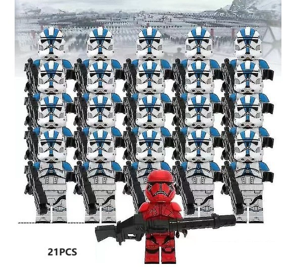 Minifigure set — assorted robot & soldier figures, mixed packs 8–120 pcs, combinable
