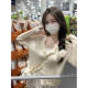 Sweet short long sleeve hollow linen thin knitted sunscreen cardigan women's 2025 spring Korean style top coat