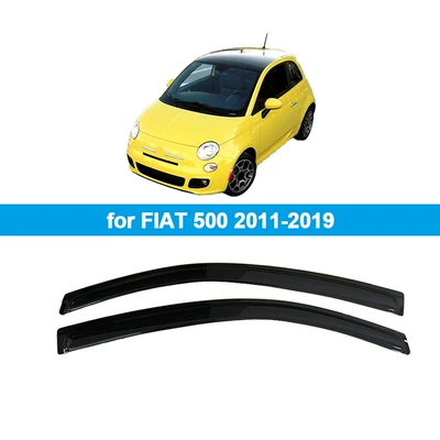Suitable for Fiat Fiat 500 2011-2019 Rain Shield Side Window Deflector Rain Eyebrow Thickened Light-Transmitting (Rain shield) - for-fiat-500-2011-20192pcs