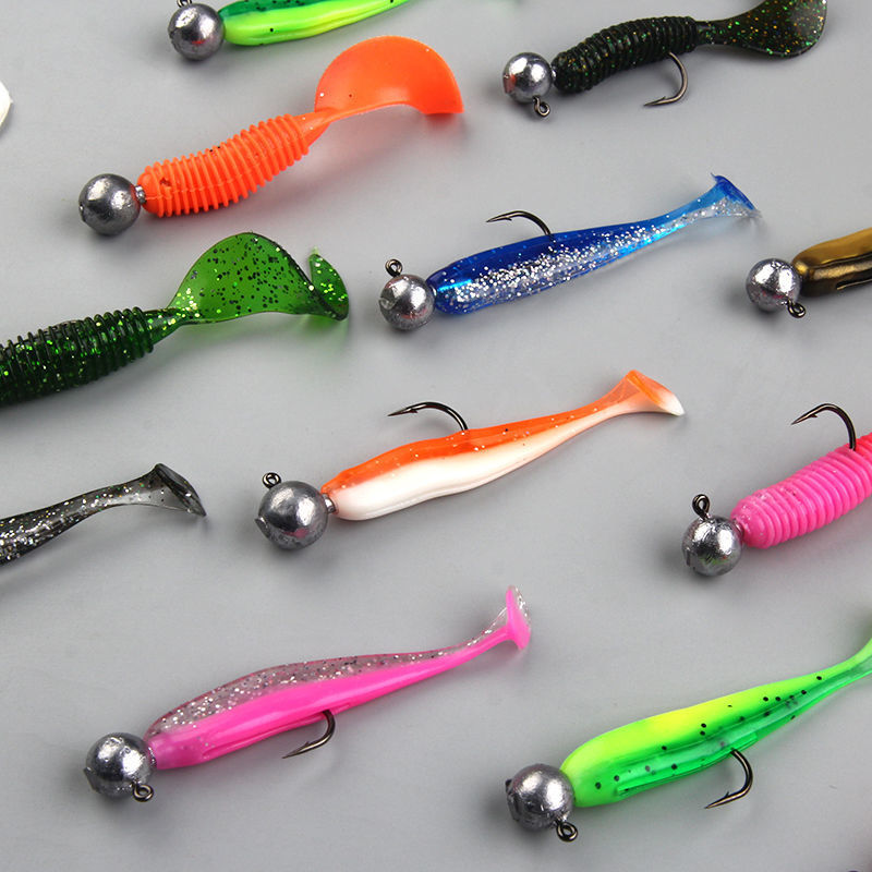 6 Colors Paddle Tail Fishing Lures Soft Plastic Baits Fresh Water Bass Swimbait Tackle Gear