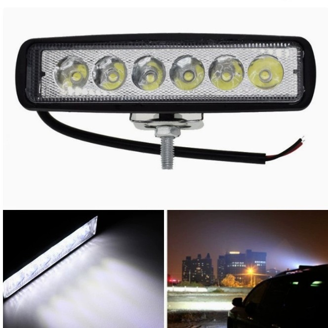 15.3 * 4.2cm alto 18w automóvil 6led lámpara de trabajo lámpara de mantenimiento auxiliar lámpara diurna image 2