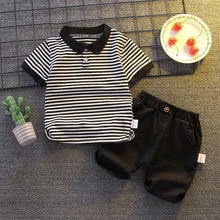 2021 summer new fashion short-sleeved striped polo shirt