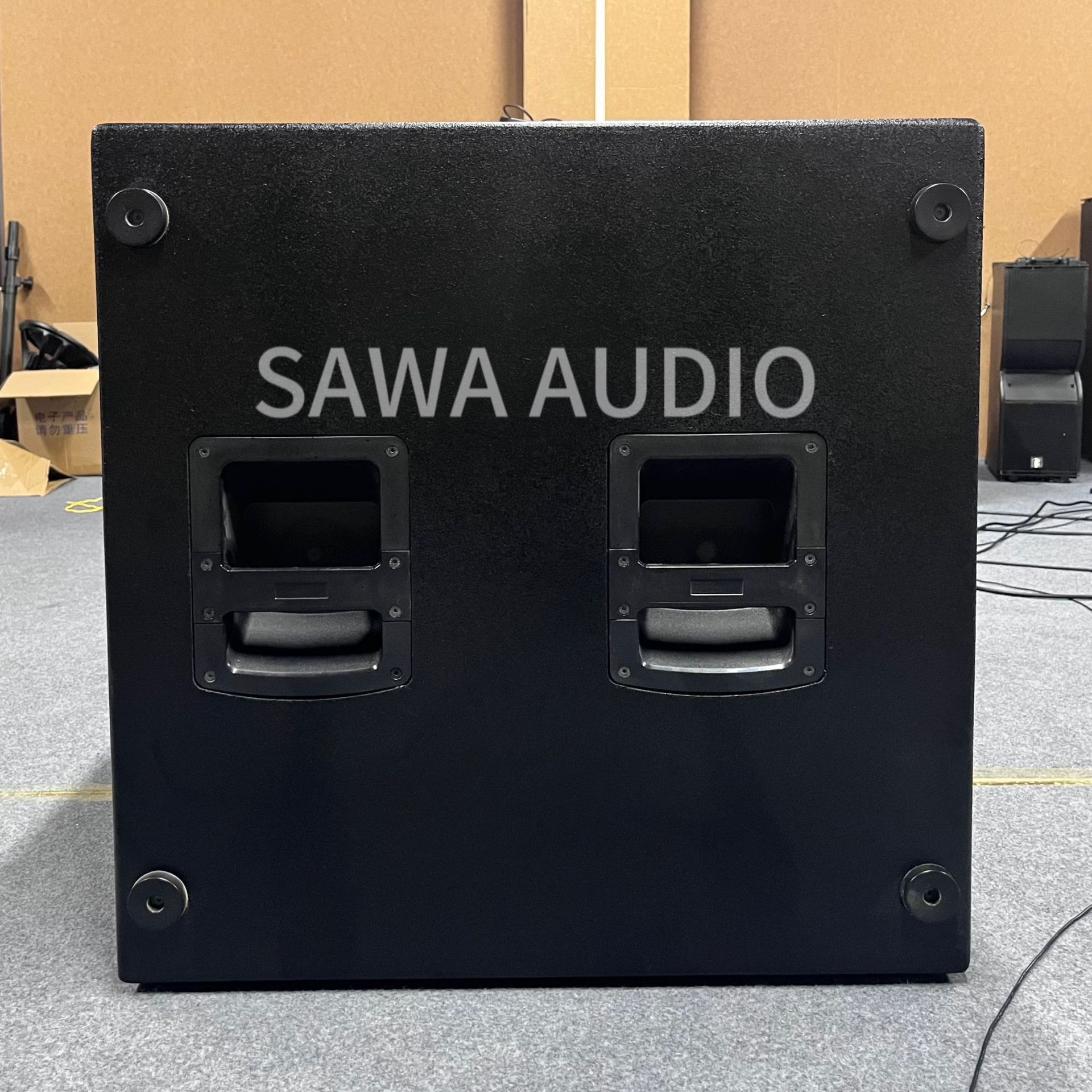 Dual 18 pulgadas linear matriz de sonido subwoofer profesional al aire libre subwoofer de alta potencia rendimiento de escenario