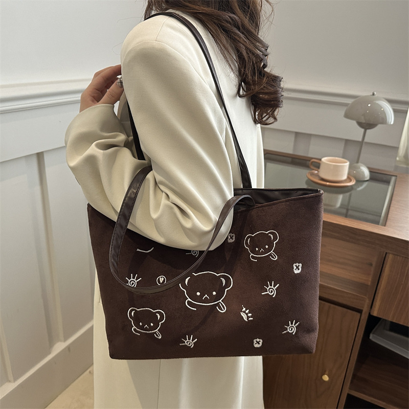 Casual bolsa de tela de gran capacidad para mujeres 2024 nueva moda para salir bolsa de compras portátil de viaje mochila