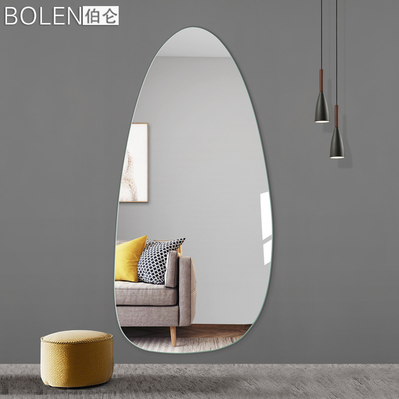 BOLEN Internet fotografía de celebridades espejo de tocador sin marco de forma especial espejo decorativo sala de estar guardarropa espejo de cuerpo completo pared autoadhesiva