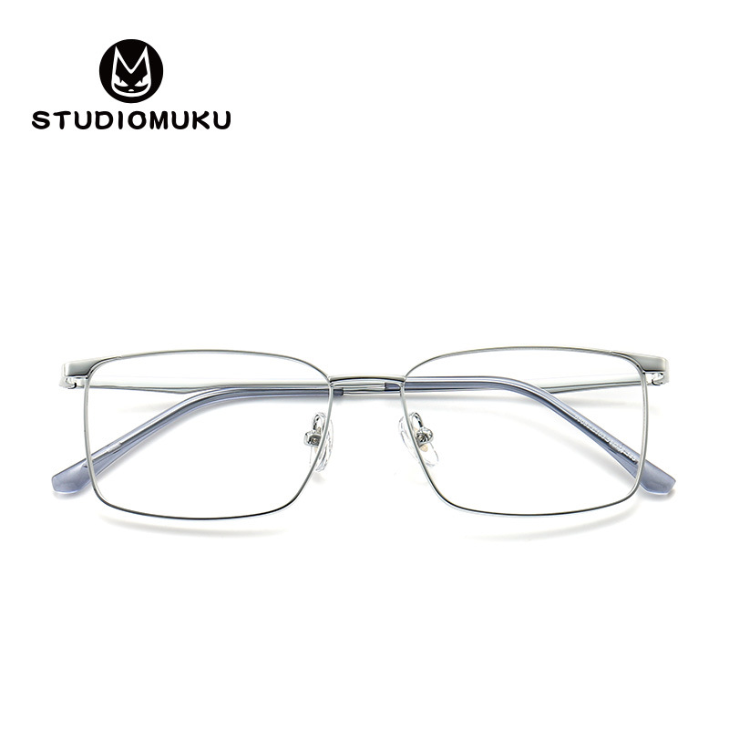 STUDIOMUKU mu fresco gafas marco hombres pueden coincidir miopía lente cara grande marco completo ultra-ligero