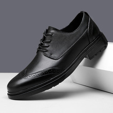 英伦皮鞋擦色男鞋男鞋大码布洛克复古休闲 外贸真皮头层牛皮商务