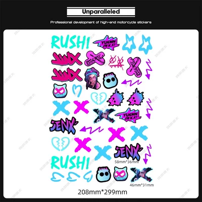 Hub Sticker Road Bicycle – Body sticker - 270-jinx-graffiti-one-side-of-the-wheel-is-reflective-1-piece