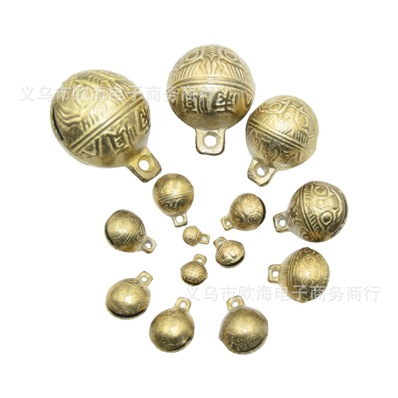 Copper Bells, Copper Tiger Head Bells, Pet Bells, Dog and Cat Bells, Tiger Mouth Bells, Cattle, Sheep, and Horse Bells, Traditional Style, Wholesale from Manufacturer