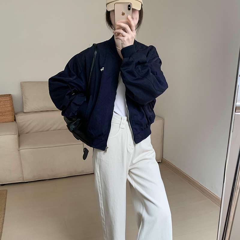 小个子短款棒球服外套女2025春秋季新款宽松百搭薄款拉链夹克外套|undefined