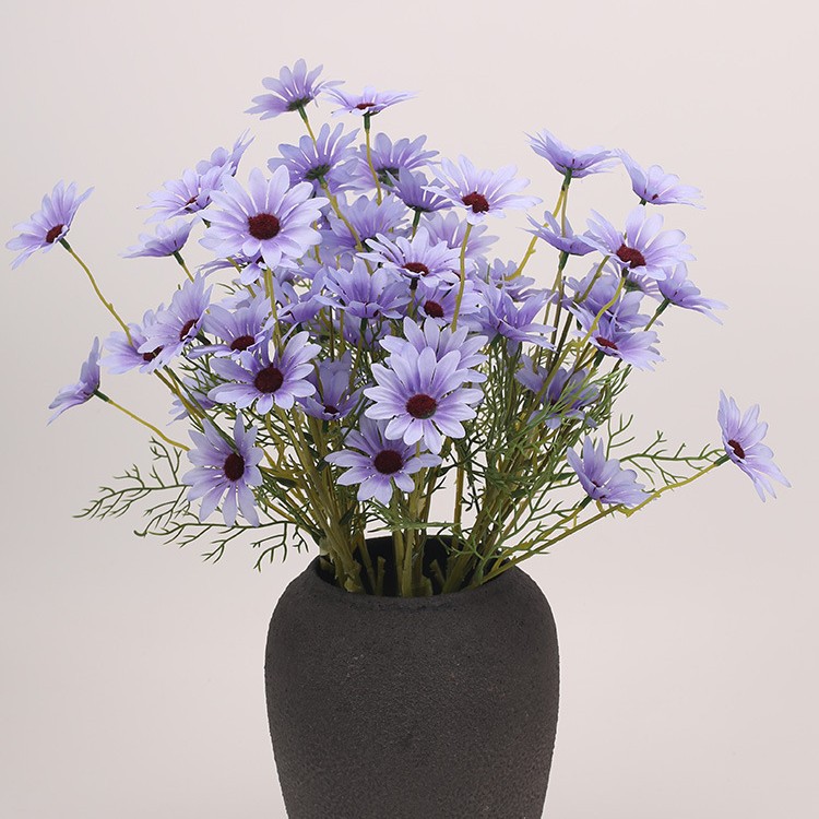 Flor de Margarita artificial crisantemo africano flor artificial Manzanilla arreglo floral crisantemo holandés fábrica de flores de seda al por mayor y al por menor