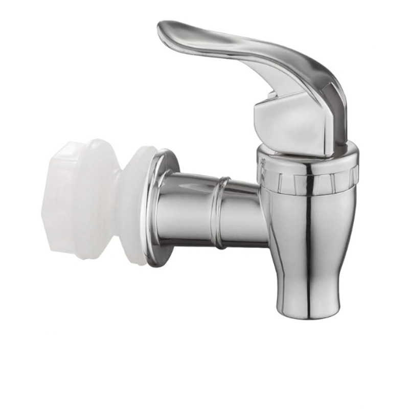 Cross-Border Electroplated Pp Plastic Spout Glass Bottle Juice Can Chrome-Plated Faucet 18mm Switch Valve