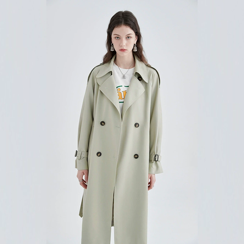 Осеннее длинное trench coat, средней длины, британский стиль, корейский стиль, западный стиль, для подростков