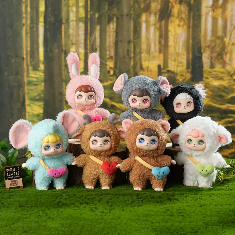 新款秦可可动物乐园系列盲盒毛绒公仔手办玩偶钥匙扣送女生日礼物