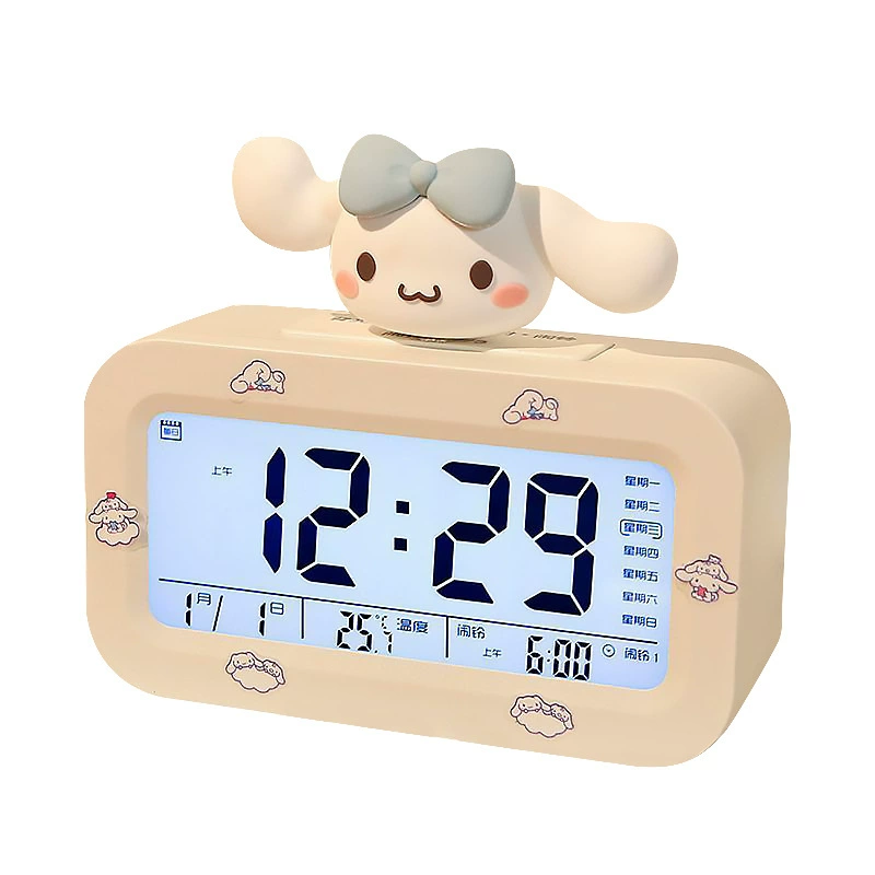 ♔Детские настольные будильники Sanrio для мальчиков и девочек начальная школа, будильник с умной электроникой