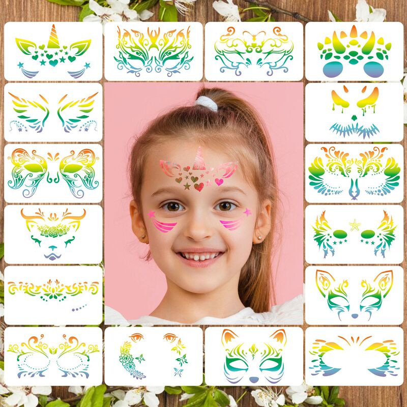 Cross-Border Facial Painting Template Pet Cut Out Template Leaky Board DIY Hand-Painted Face Painting Makeup Template Wholesale Cross-Border Facial Painting Template Pet Cut Out Template Leaky Board DIY Hand-Painted Face Painting Makeup Template Wholesale