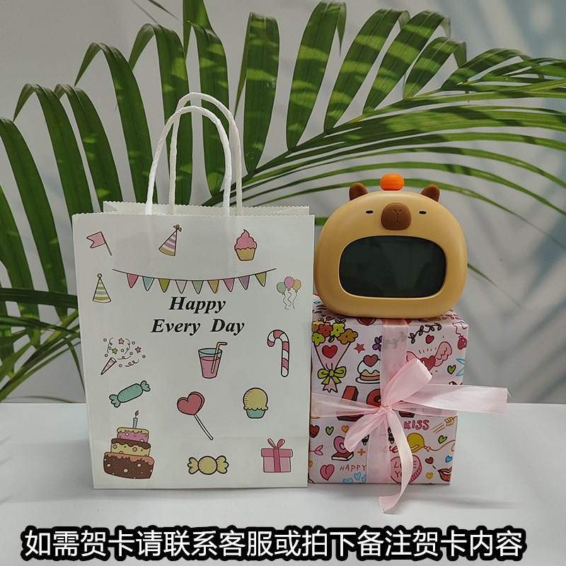カピバラ目覚まし時計スマート充電時計児童学生専用寝坊カウントダウン夜灯電子アラーム|undefined