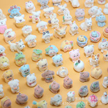 可爱植绒公仔挂件树脂动物立体小狗手机链包包挂饰diy钥匙扣配件