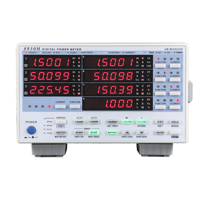 青岛青智8930H电参数测量仪 三相功率计  可扩展电机电流继电器