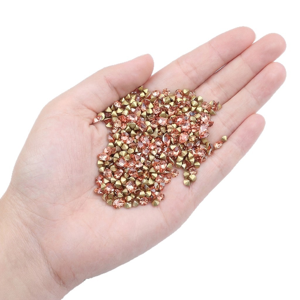 13 # -18 # taladro rojo claro de manicuras taladro montado hecho a mano accesorios de joyería DIY fábrica directa