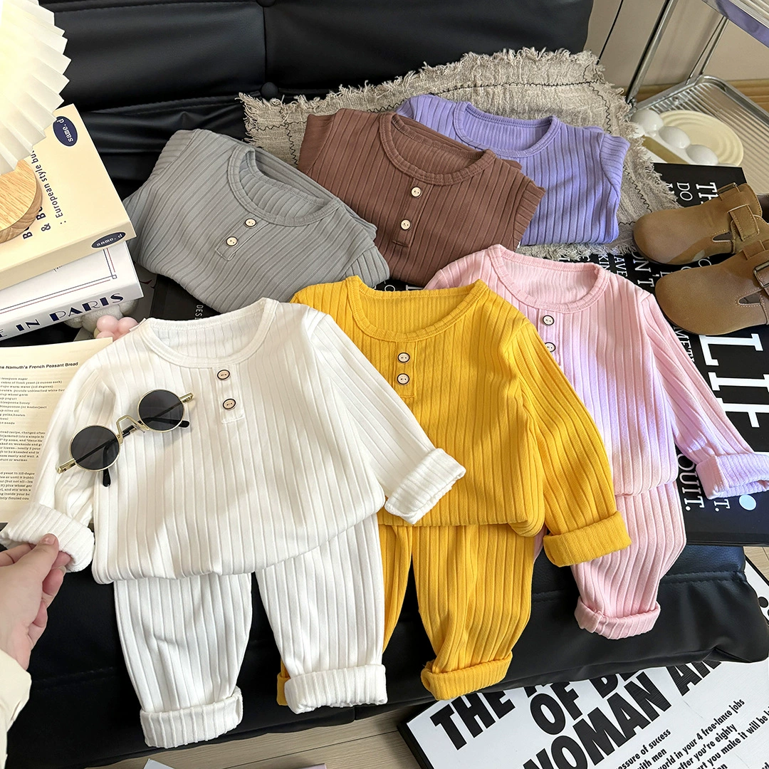 儿童内衣套装秋季新款宝宝德绒男童睡衣韩版女童保暖家居服童装