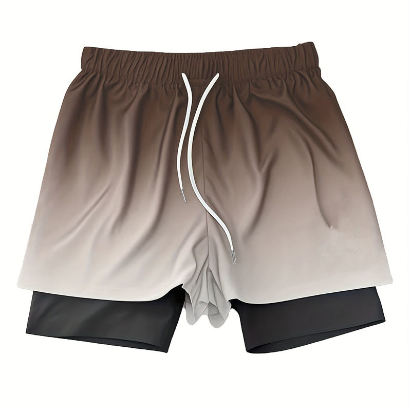 Gradient Color Surf Swimming Trunks Men's Adult Anti-Embarrassment Boxer Shorts Vacation Export Sports Casual Beach Pants Trendy Gradient Color Surf Swimming Trunks Men's Adult Anti-Embarrassment Boxer Shorts Vacation Export Sports Casual Beach Pants Trendy