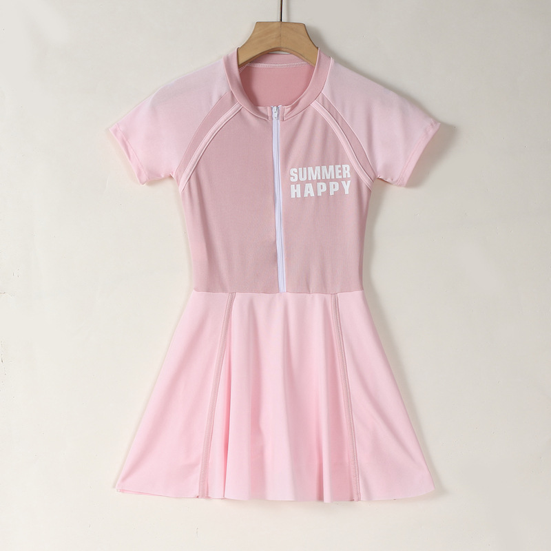 Leidong Children's Swimwear Girls' 2025 New Style Middle and Large Children's One-piece Skirt Teenage Students Foreign Style Princess Cute