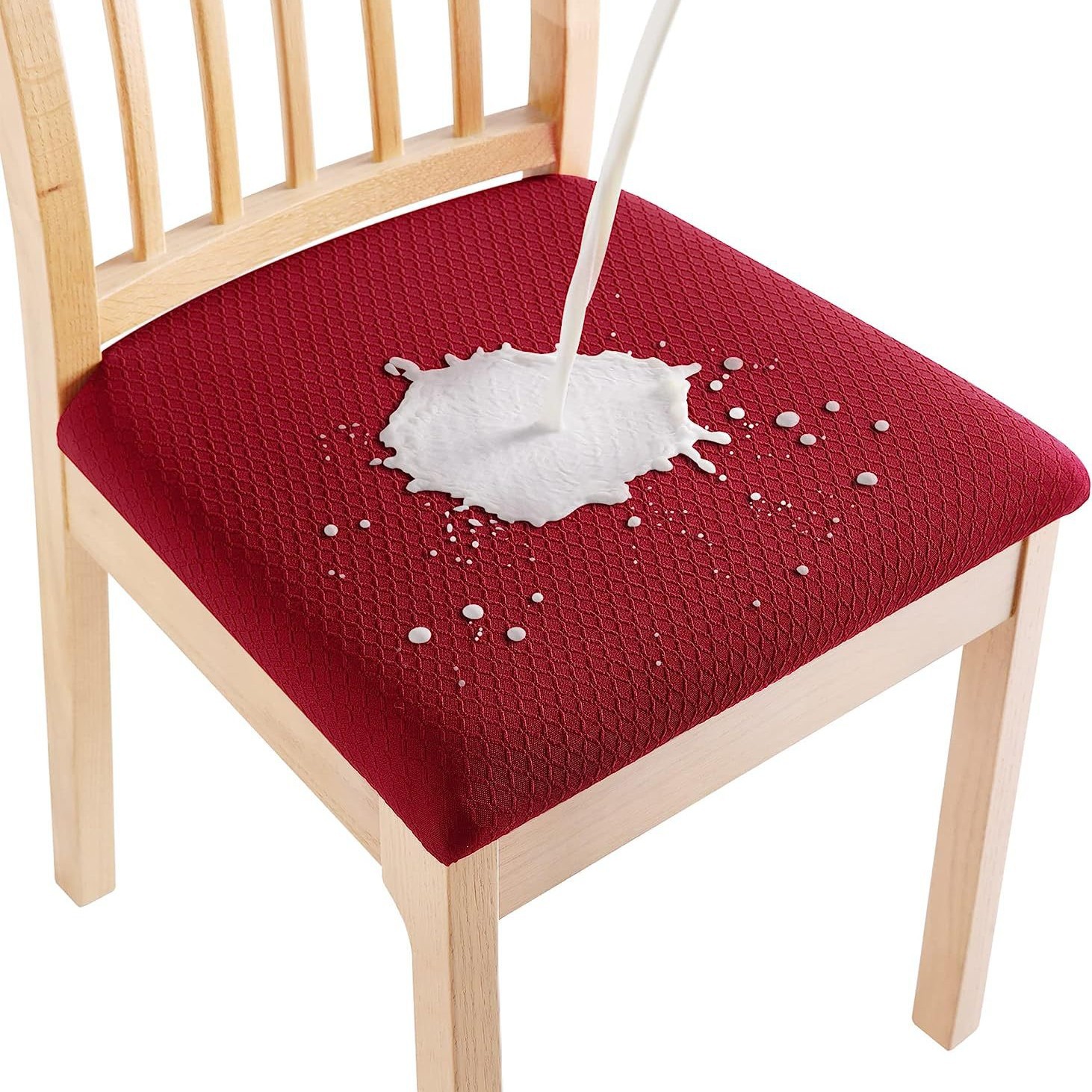 Funda de asiento impermeable jacquard transfronteriza, funda para silla del hogar, funda de cojín universal para silla de hotel y restaurante