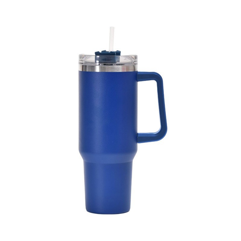 Vaso de Acero Inoxidable de 40 oz con Pajita para Venta Directa Transfronteriza, Vaso Portátil para Auto, Vaso Térmico de Gran Capacidad