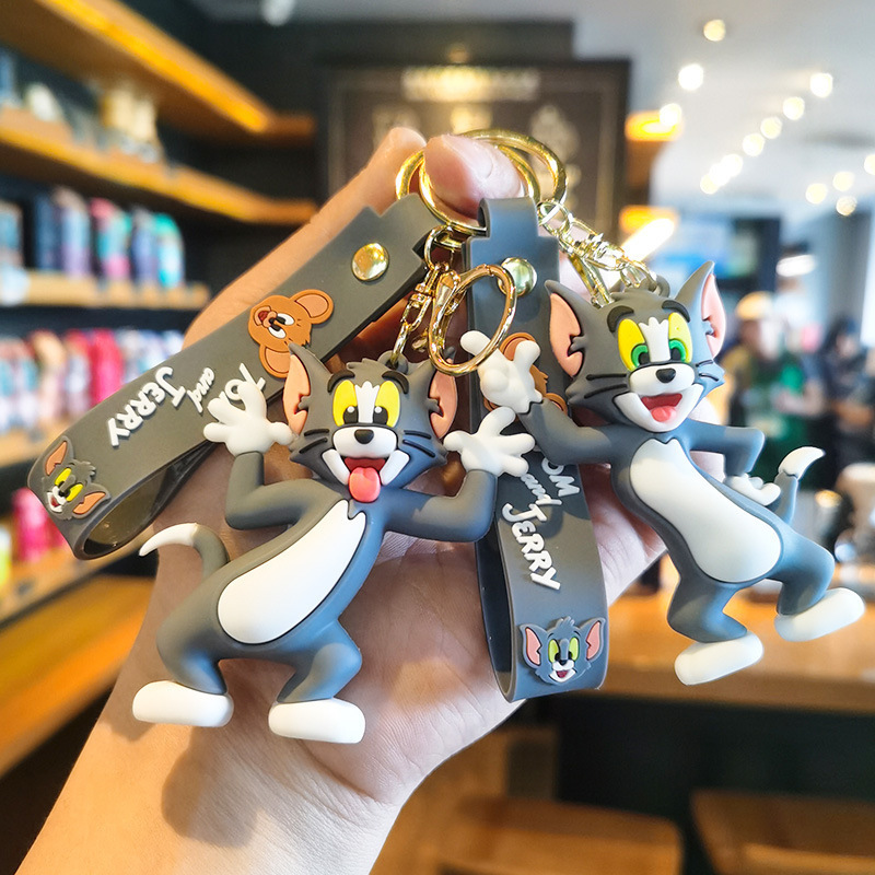 第3世代猫とネズミのキーホルダー クレーンゲームペンダント 大型トムキャットペンダント レディースキーホルダー ホームカップルモデル|undefined