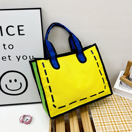 Oxford cloth print anime-style unisex crossbody bag for women 2024 new design shoulder bag and handbag