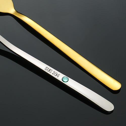 Cross-border Amazon 304 stainless steel butter knife golden butter spatula jam knife butter knife long handle spread knife