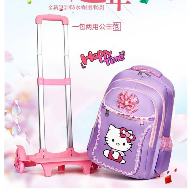 Hello kitty, чемодан, рюкзак, лёгкий, в корейском стиле, 6 лет