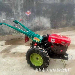 新款手扶拖拉机多功能大棚旋耕机地柴油手扶12马力拖拉机