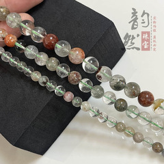 天然カラー幽霊半製品手作りビーズdiyブレスレットネックレス花緑幽霊散珠アクセサリー隔珠