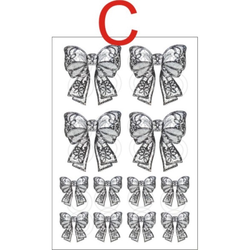 黒模擬レース太ももリボンレースレッグリングタトゥーステッカー防水女性の持続的なセクシーな手首女の子