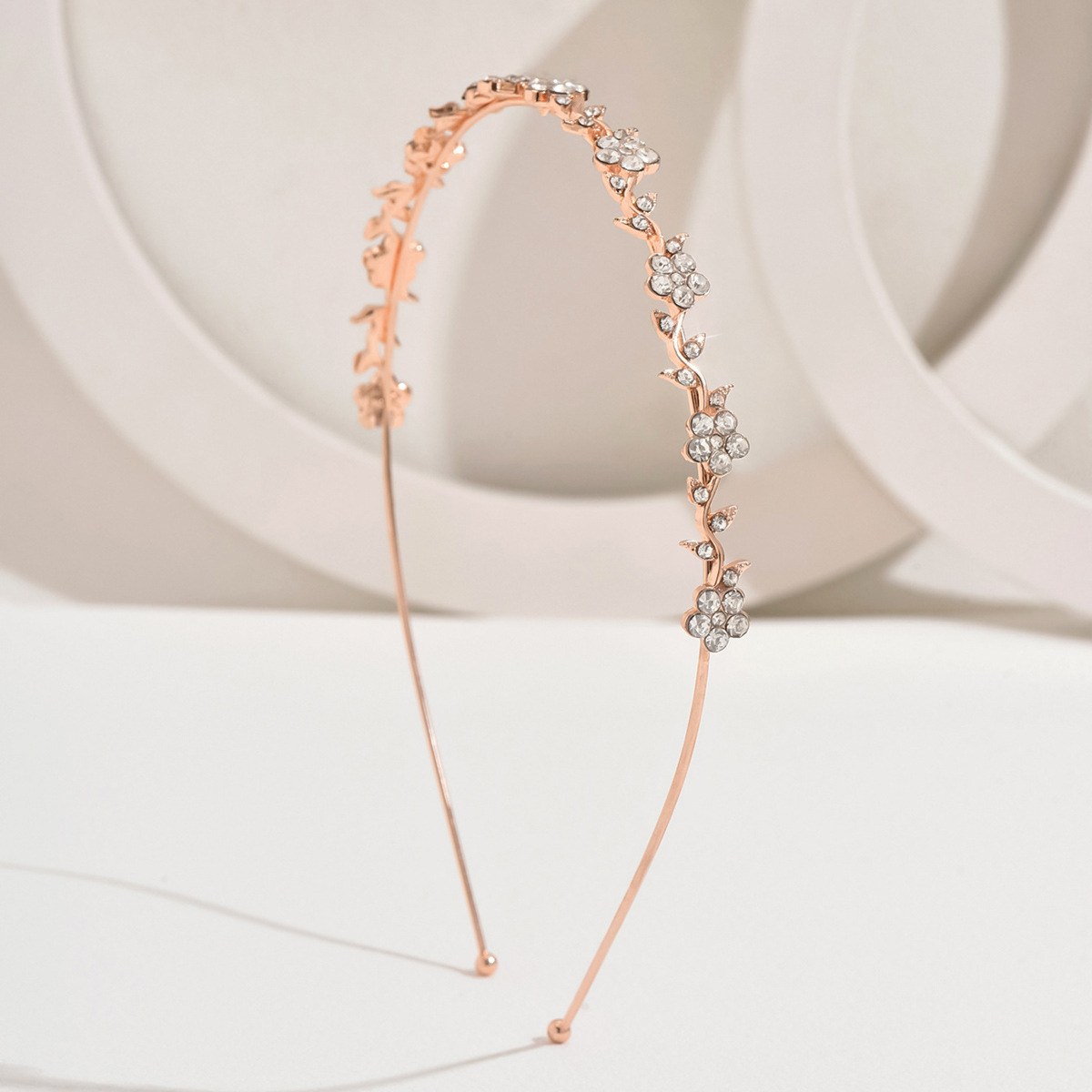 Diamante blanco rosa dorada