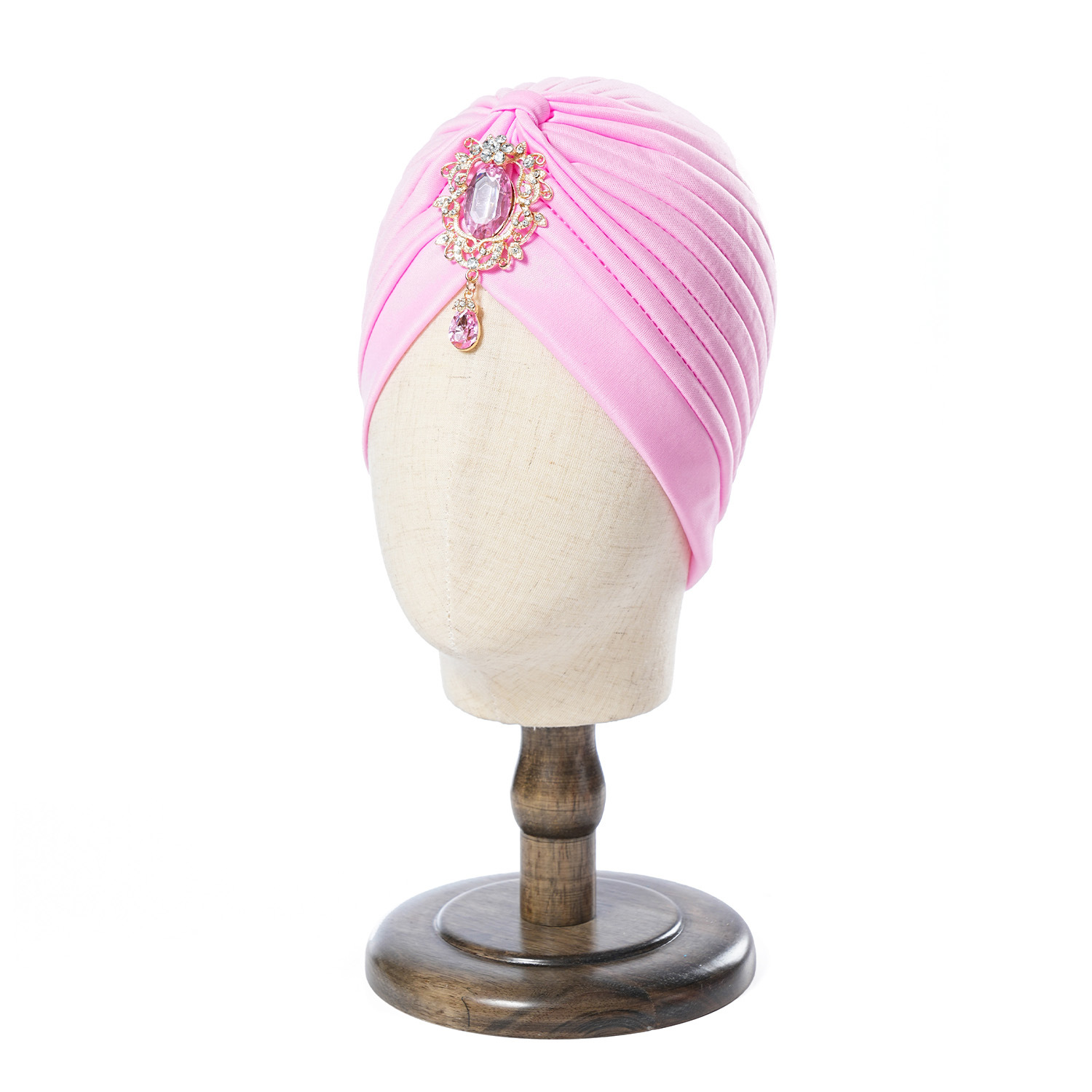 Muslim hat Alloy hanging diamond accessories Ruffled Indian Hat Solid color ethnic baotu hat Bohemian vintage hat_voghion.com