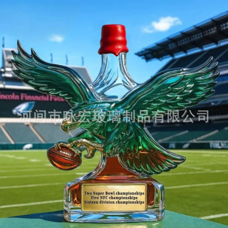 新品飞鹰样式威士忌酒瓶泡酒瓶高硼硅玻璃酒瓶装饰摆件泡酒瓶跨境|undefined