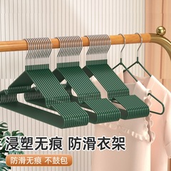 【太い滑り止めハンガー10個パック】家庭用大人用物干しラック、寮用シームレス衣類ハンガー