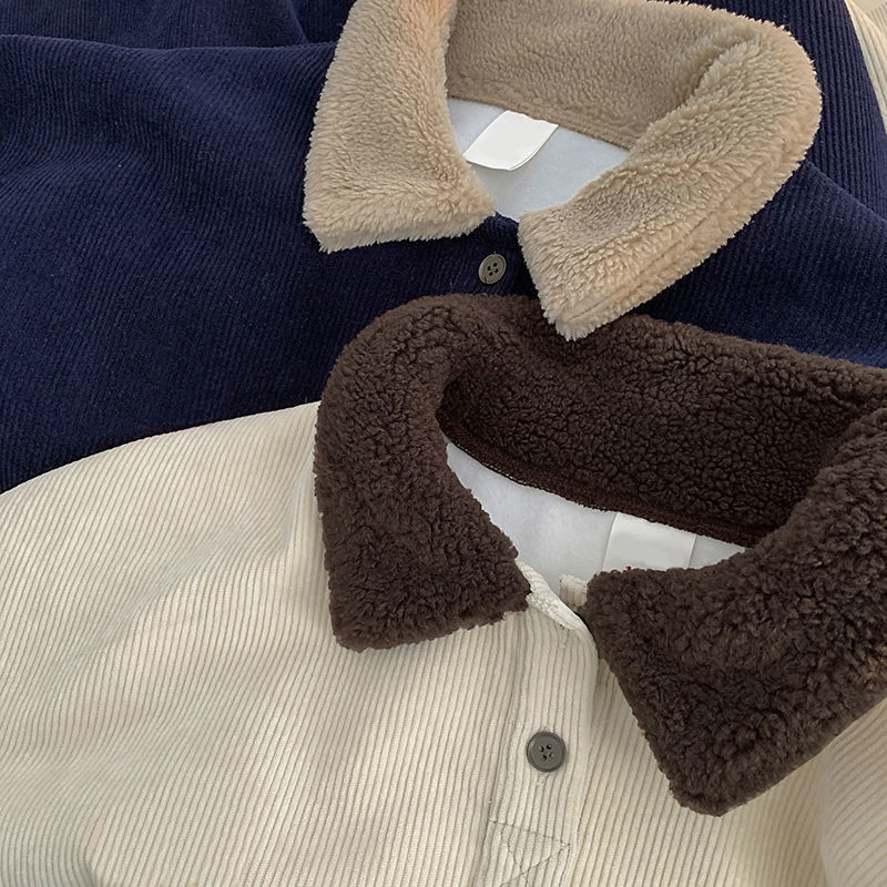 Women's Lamb Wool Corduroy Sweater 3