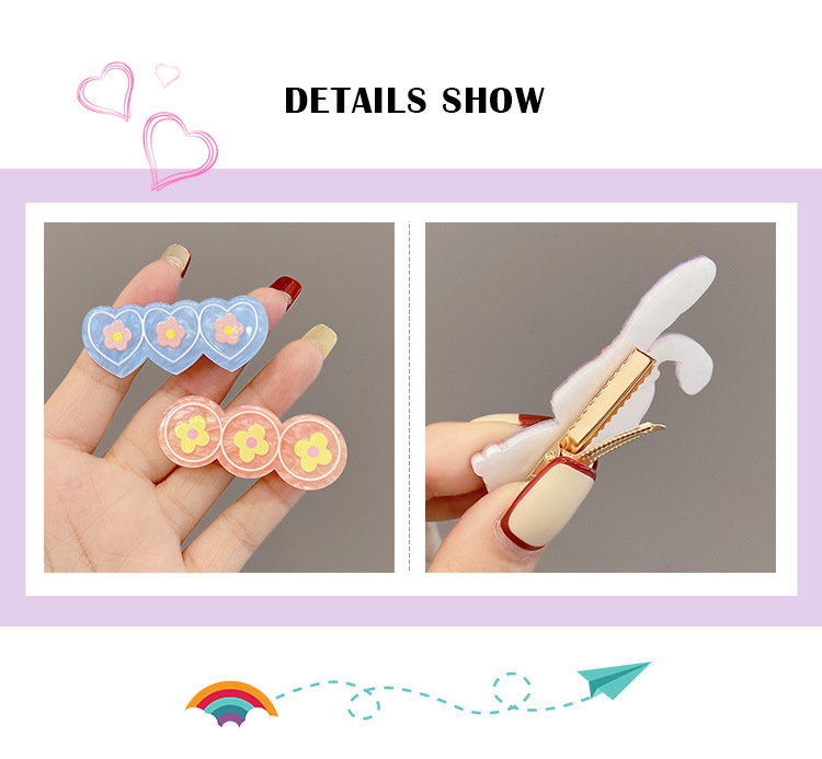 3-piece set~Lina Bell flower hair clips
