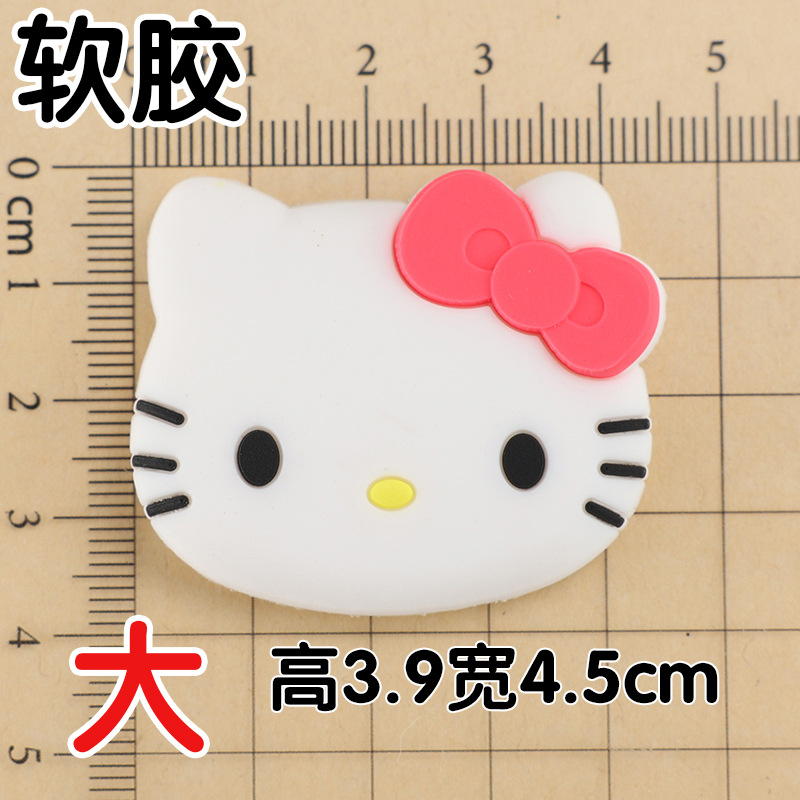 Soft glue: rose red large bow tie cat 3.9x4.5cm