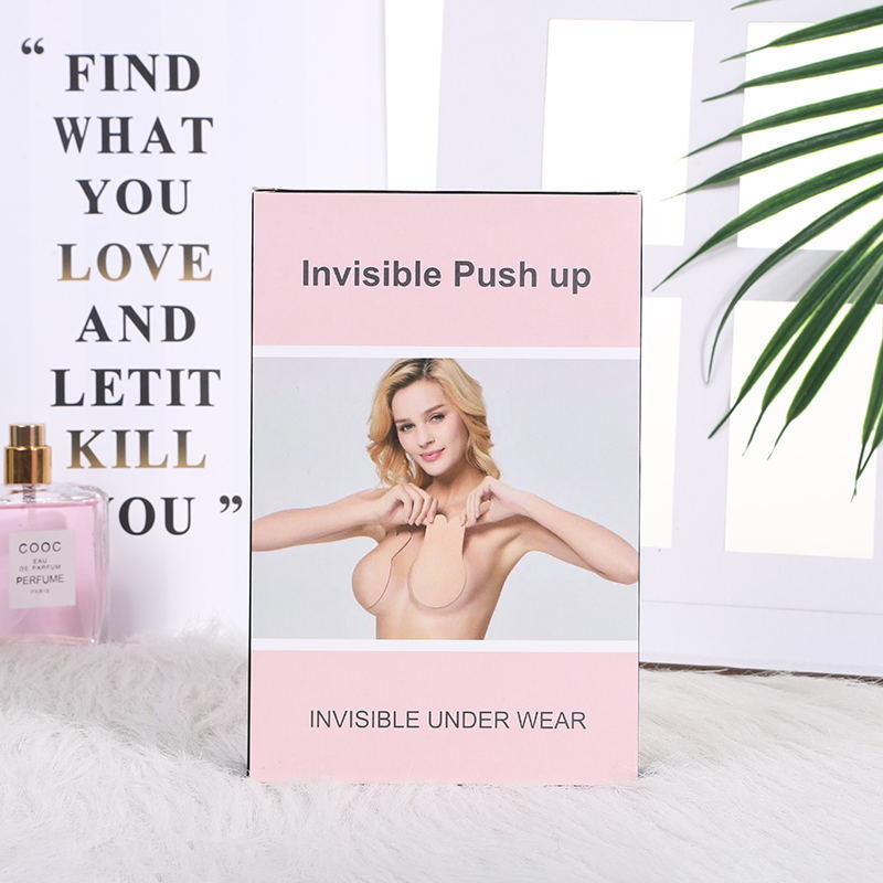 Silicone breast patch color box lesbian goddess breathable rabbit cloth breast patch heart-shaped chest pad blister universal color box dolphin