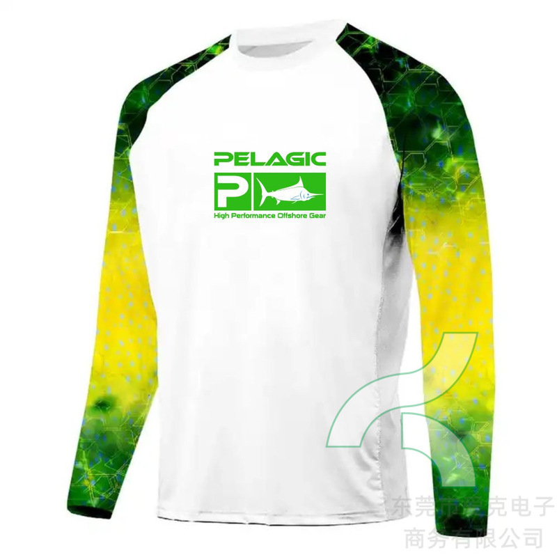 Pelagic Fishing Clothes Outdoor Men's Summer Sunscreen Fishing Shirt Long-sleeved T-shirt Quick-drying Breathable Fishing Shirt