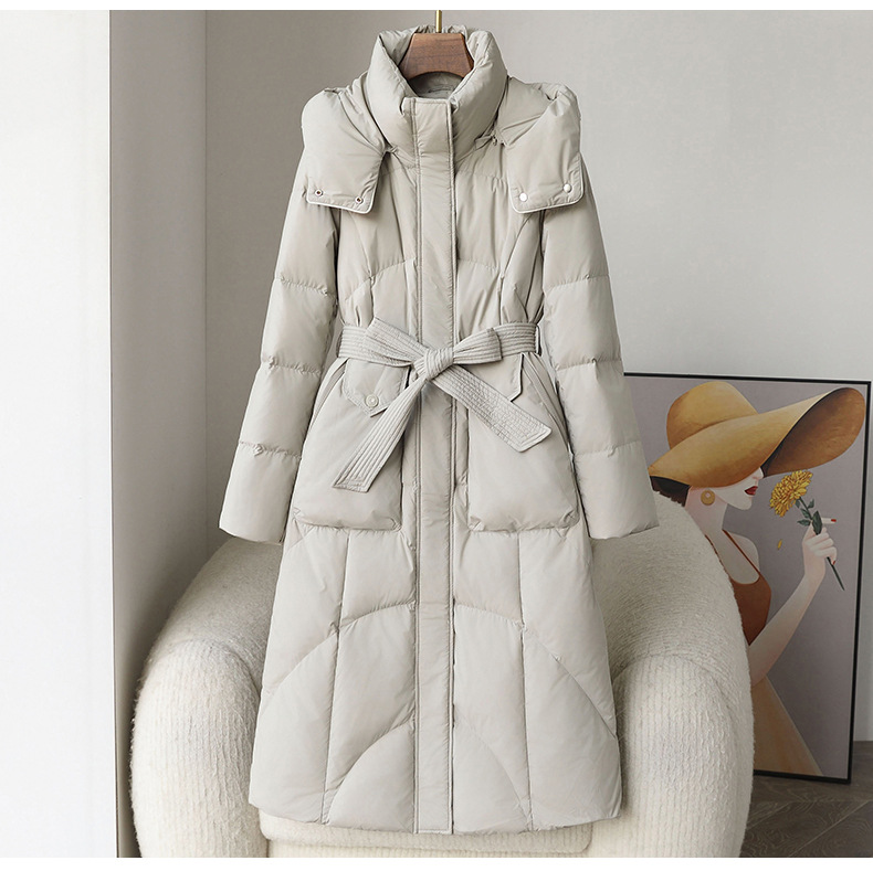Women's Clothing Down jacket for women winter 2024 new high end Pinghu white duck down long white duck down warm women's clothing wholesale_voghion.com