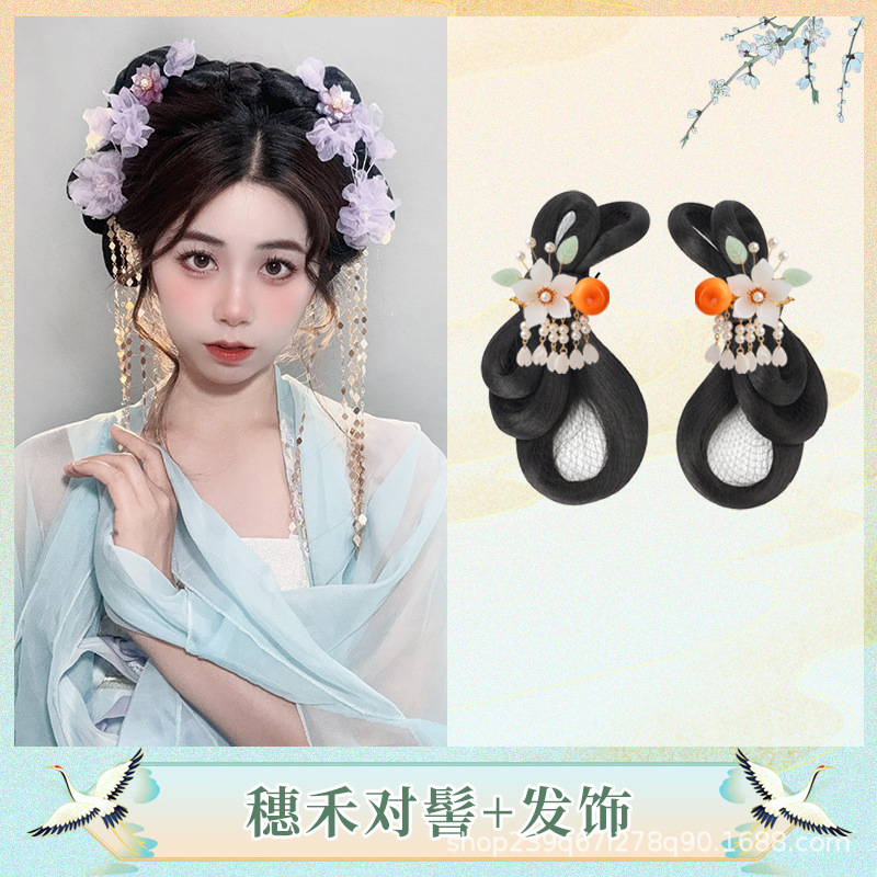 한 쌍의 귤 헤어 액세서리